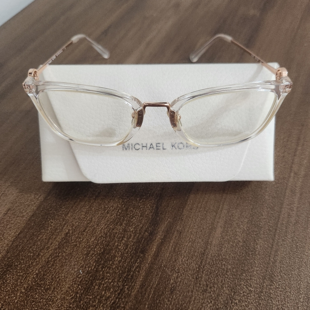 Michael Kors Captiva Women's Clear and Gold Reading Glasses